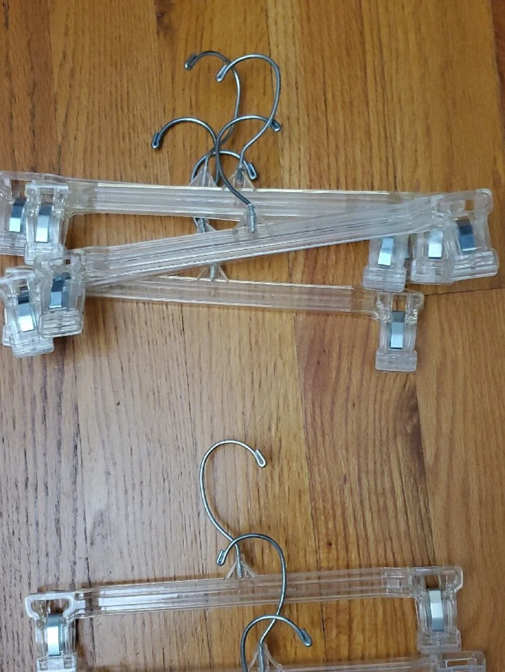 Lot 19 Clear Plastic Clip Vintage Hangers